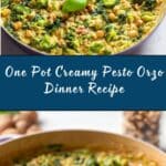 One Pot Creamy Pesto Orzo Recipe
