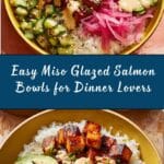 Miso Glazed Salmon Bowls Recipe