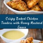 Crispy baked chicken tenders with honey mustard Recipe