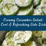 Creamy Cucumber Salad Recipe