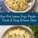 One Pot Lemon Orzo pasta Recipe