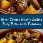 Slow Cooker Garlic Butter Beef Bites & Potatoes Recipe