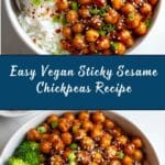 Vegan Sticky Sesame Chickpeas Recipe