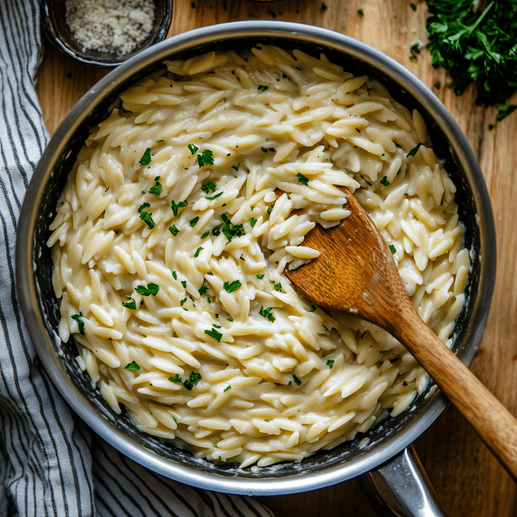Garlic Parmesan Orzo