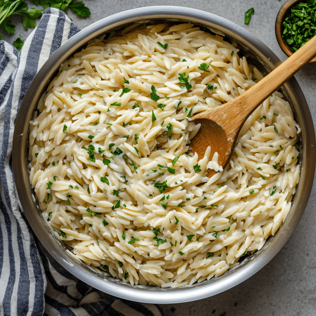 Garlic Parmesan Orzo