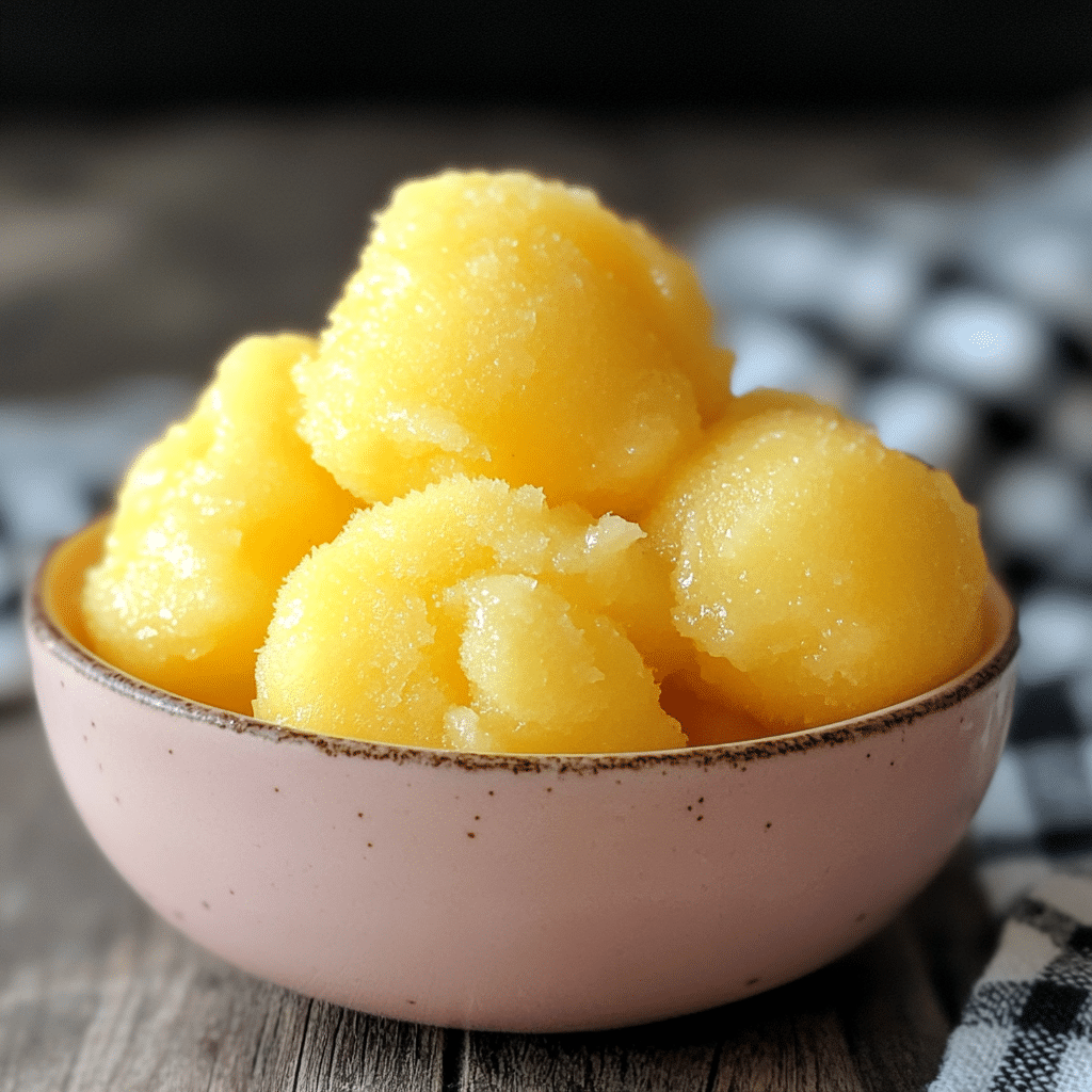 3-Ingredient Vegan Mango Sorbet
