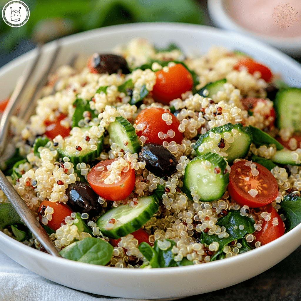 Easy Quinoa Spinach Avocado Power Salad Recipe