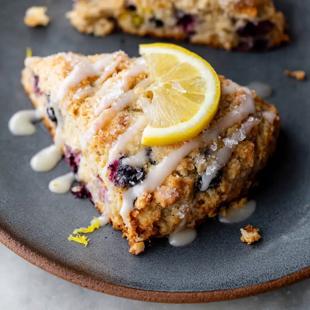 Glazed Lemon Blueberry Scones Recipe - Recipe Image