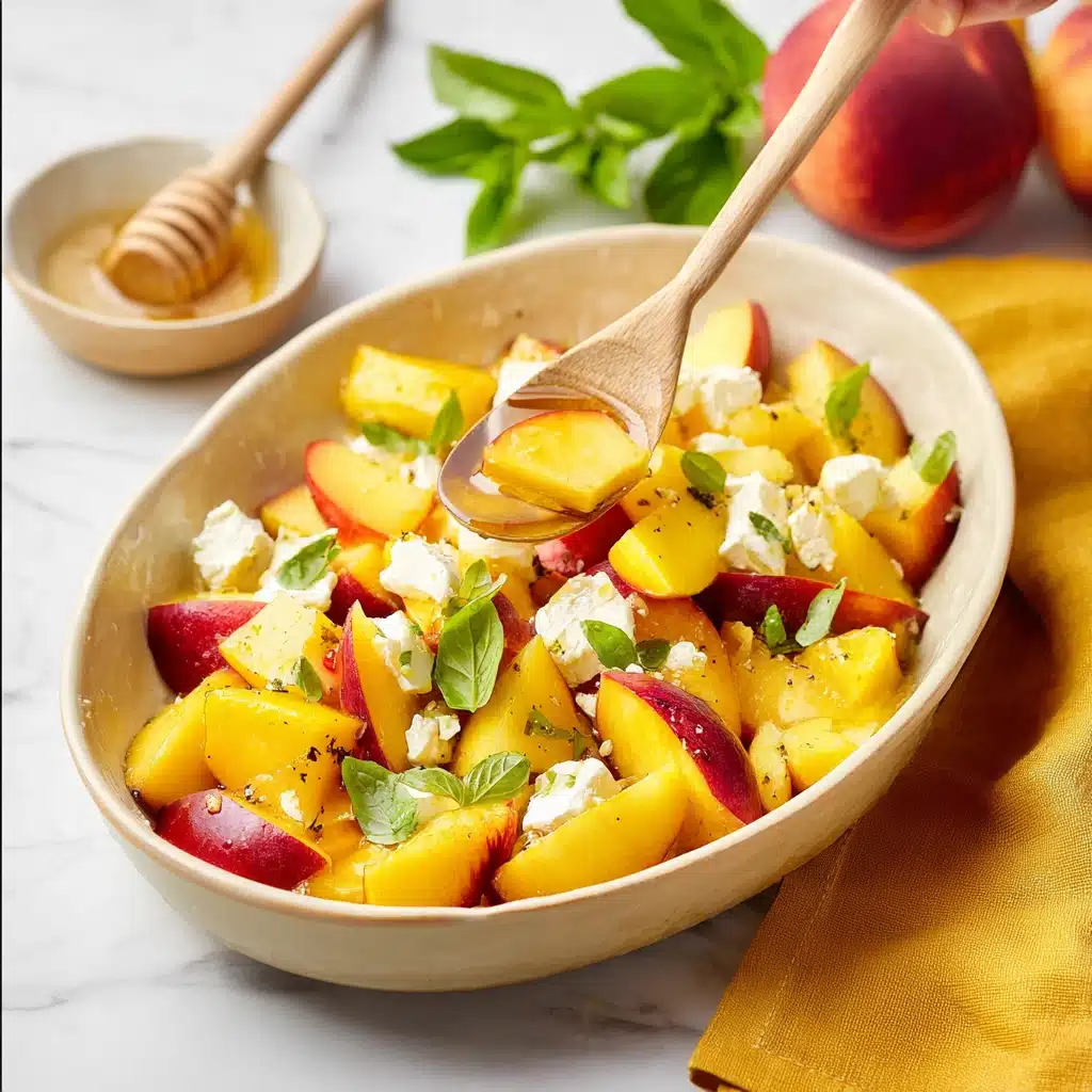 Peach Salad Recipe with Basil Recipe - Recipe Image