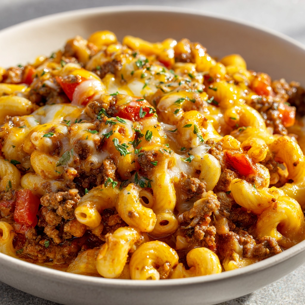 Crock Pot Cheddar Chili Mac Recipe