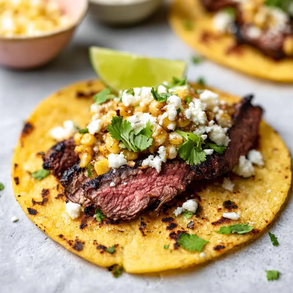 Grilled Skirt Steak and Elote Tacos Recipe - Recipe Image