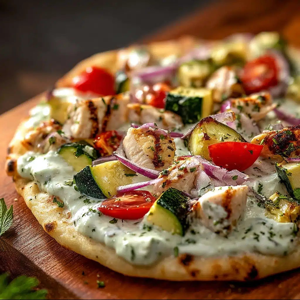 Tzatziki Chicken Naan Pizza Recipe - Recipe Image