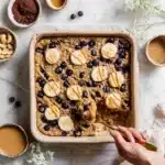 Chocolate Peanut Butter Blueberry Oatmeal Bake Recipe
