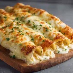 Delicious Cheesy Garlic Chicken Wraps Recipe