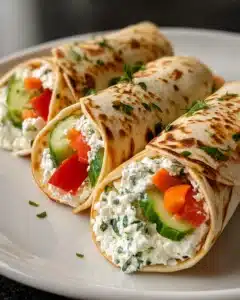 Cucumber Cottage Cheese Wraps Recipe