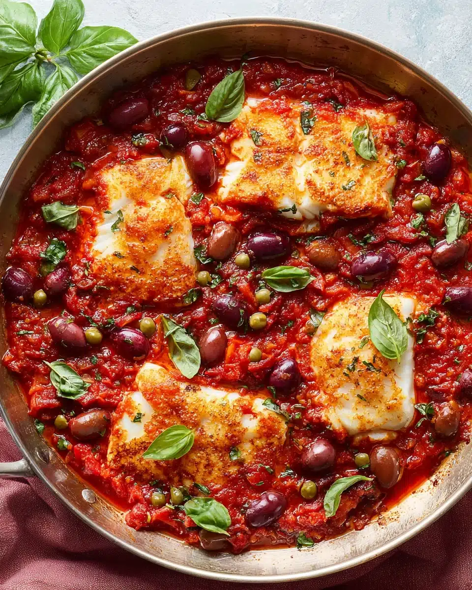 Baked Cod in Spicy Tomato Sauce Recipe