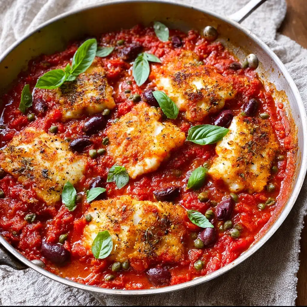 Baked Cod in Spicy Tomato Sauce Recipe - Recipe Image