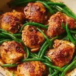 Lemon Garlic Butter Chicken and Green Beans Skillet Recipe