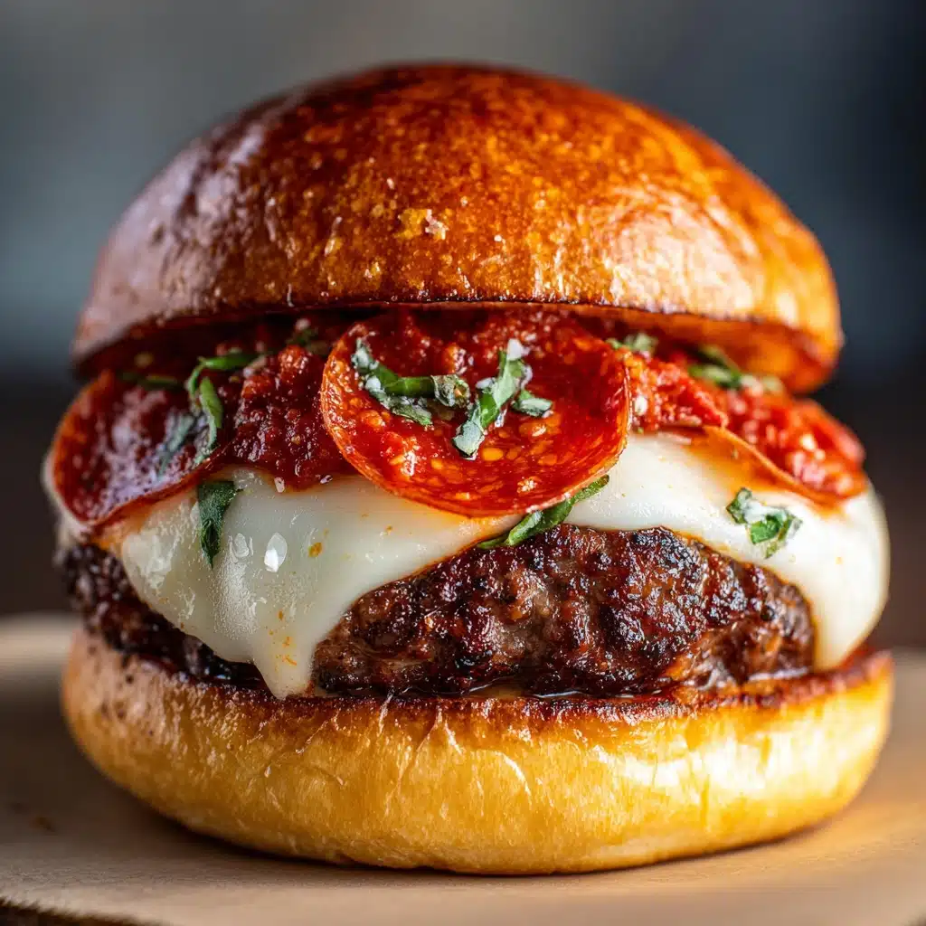 Pizza Burger Pepperoni Mozzarella Recipe