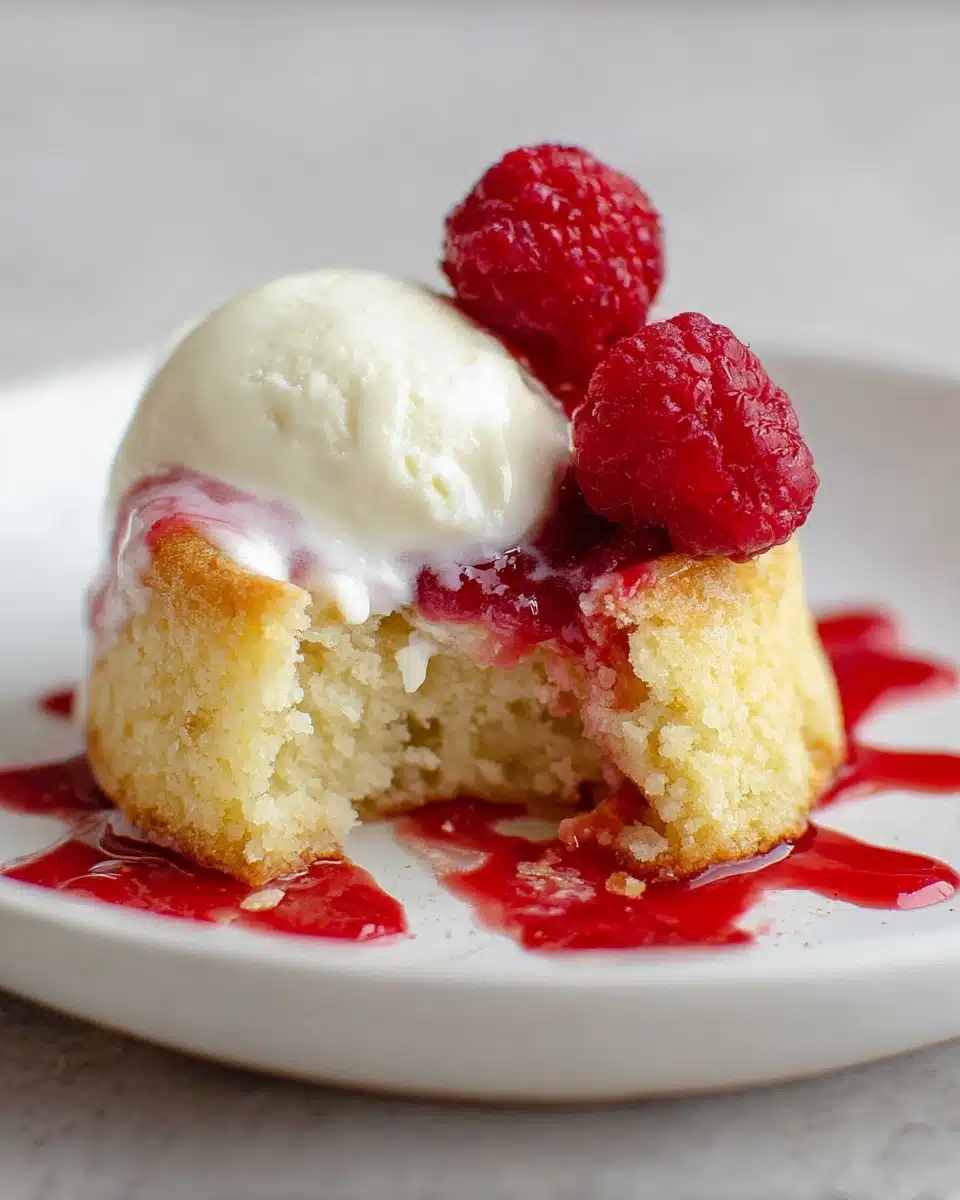 Butter Cakes with Raspberry Sauce Recipe