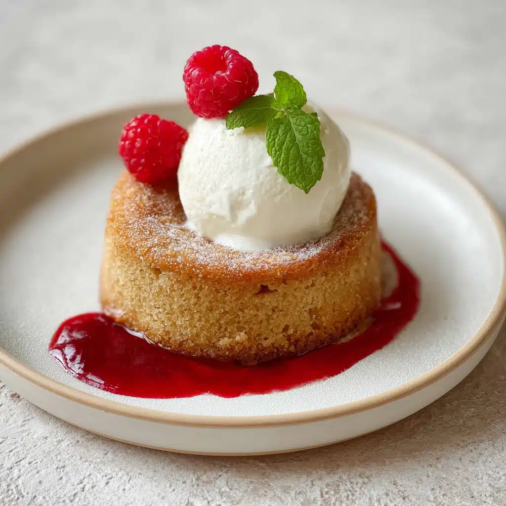 Butter Cakes with Raspberry Sauce Recipe - Recipe Image