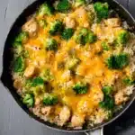 One Pan Cheesy Chicken Broccoli and Rice Recipe