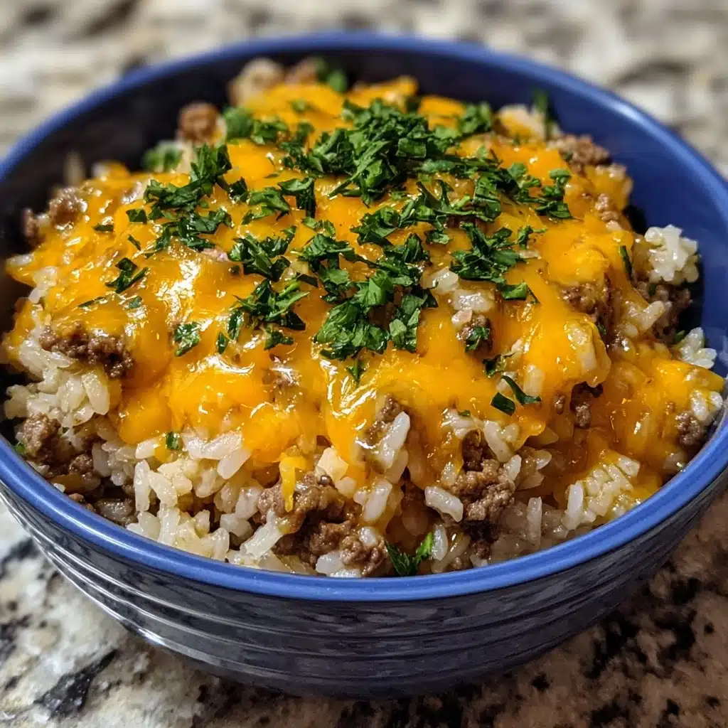 Cheesy Ground Beef Rice Casserole Recipe - Recipe Image