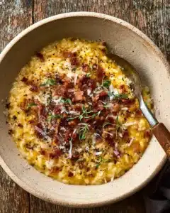 Pumpkin Risotto with Bacon & Parmesan Recipe
