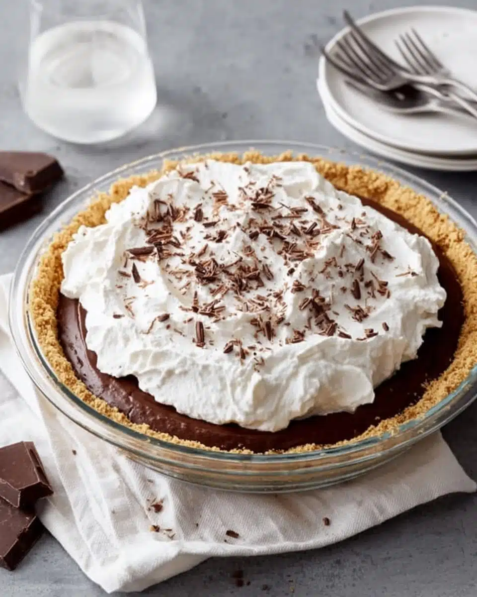 easy no bake chocolate pudding pie Recipe