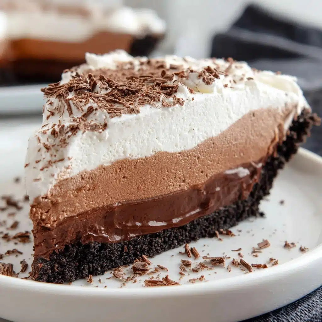 easy no bake chocolate pudding pie Recipe - Recipe Image