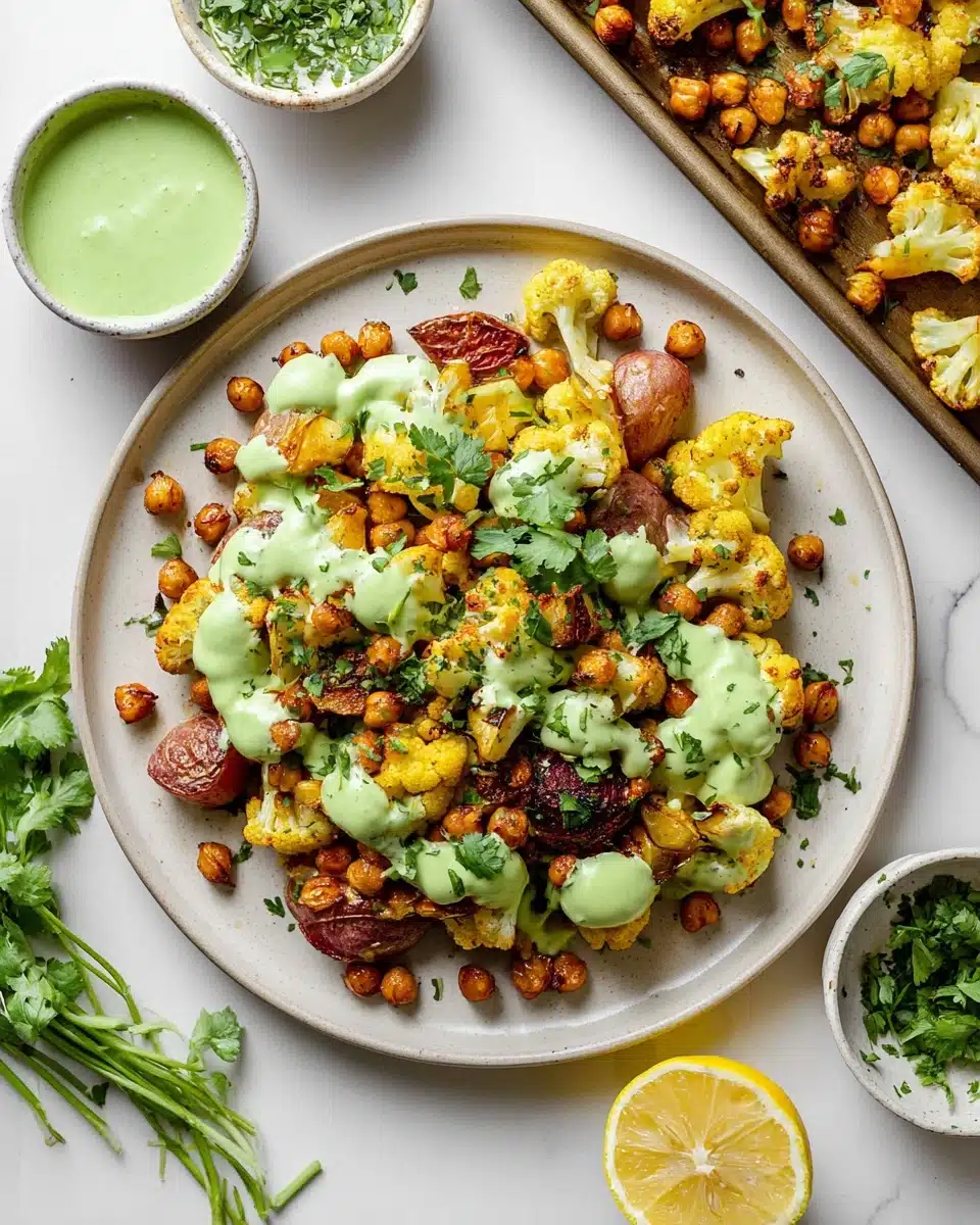 Roasted Cauliflower With Mint Yogurt Sauce Recipe