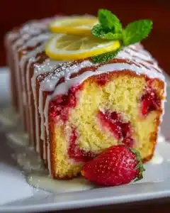 Strawberry Lemonade Pound Cake Recipe