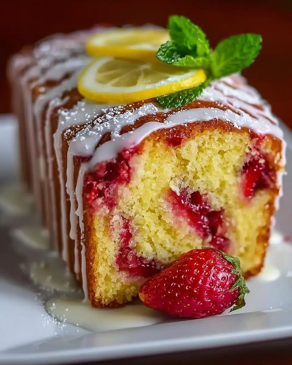 Strawberry Lemonade Pound Cake Recipe