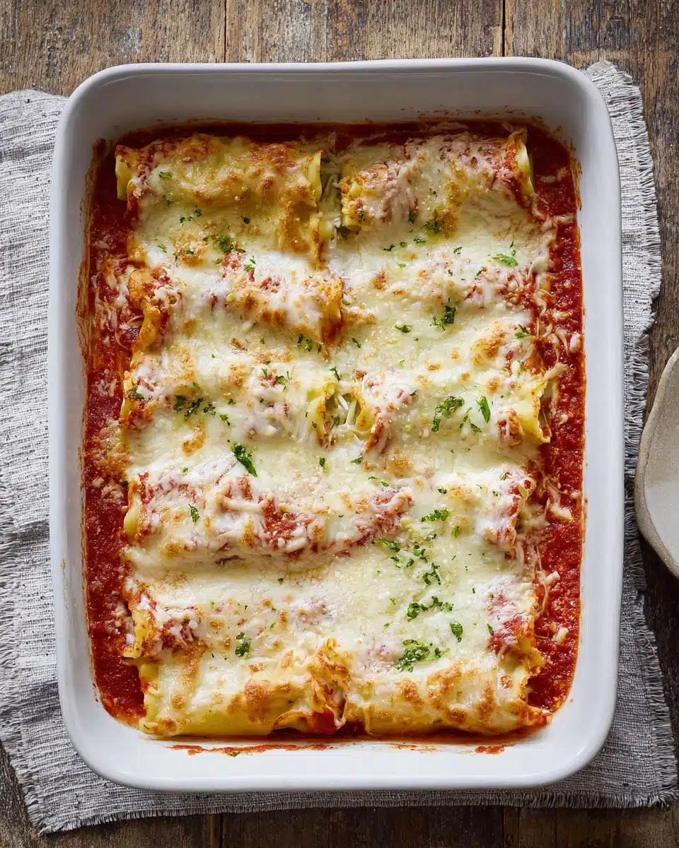Three Cheese Manicotti Recipe