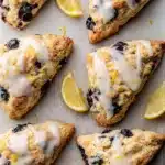 Glazed Lemon Blueberry Scones Recipe