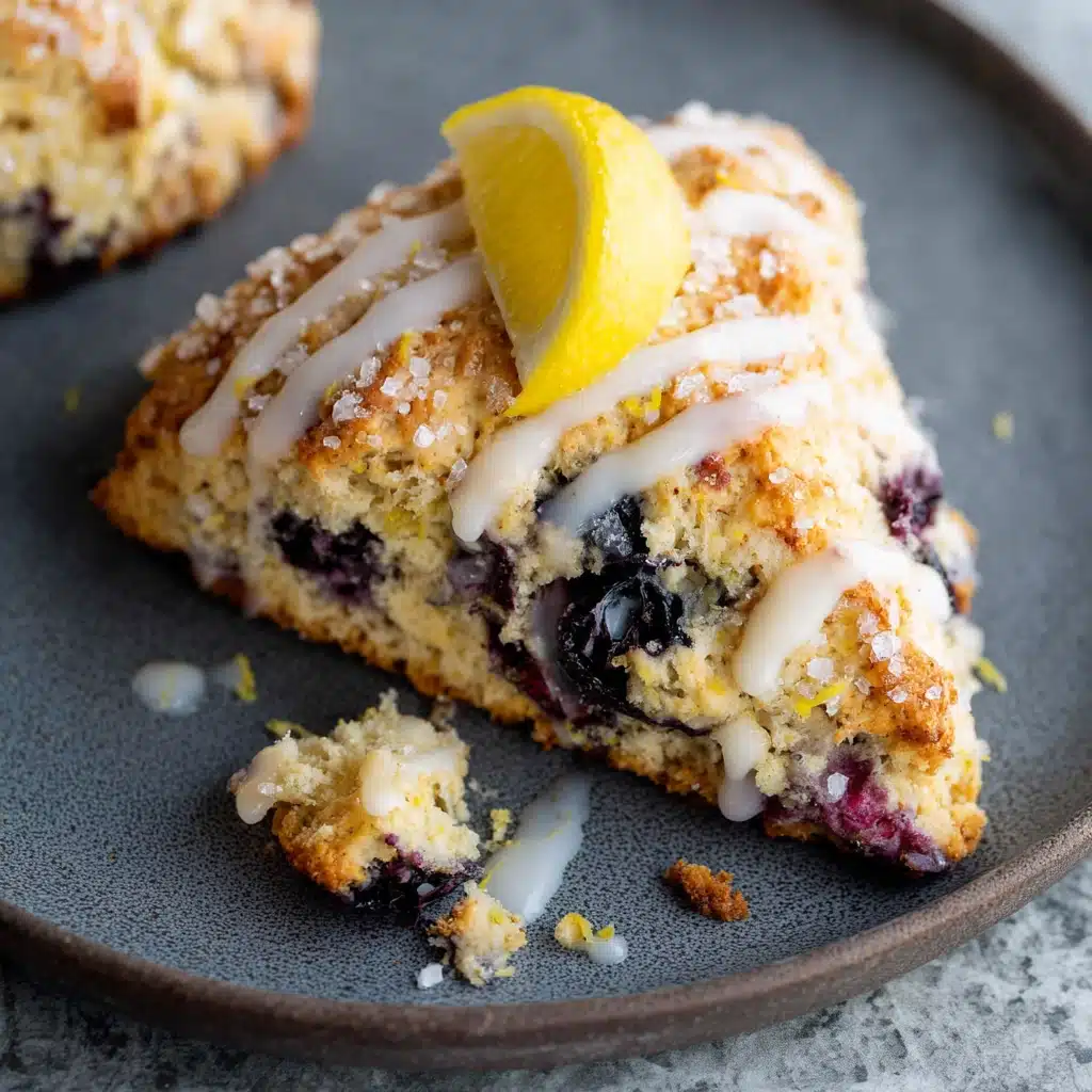 Glazed Lemon Blueberry Scones Recipe - Recipe Image