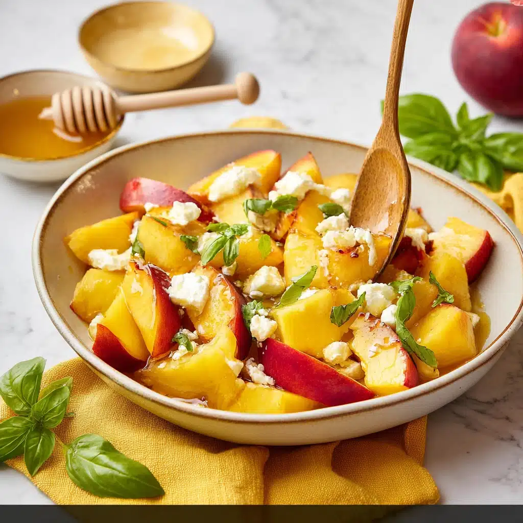 Peach Salad Recipe with Basil Recipe - Recipe Image