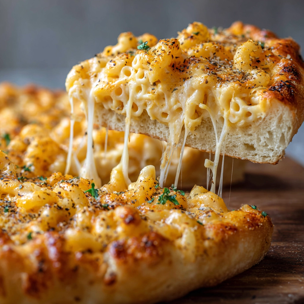 Macaroni and Cheese Pizza Recipe - Recipe Image