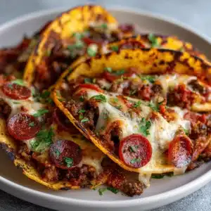 Meat Lovers Pizza Tacos Recipe