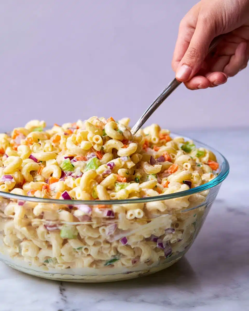 Perfect Creamy Macaroni Pasta Salad Recipe
