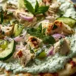 Tzatziki Chicken Naan Pizza Recipe