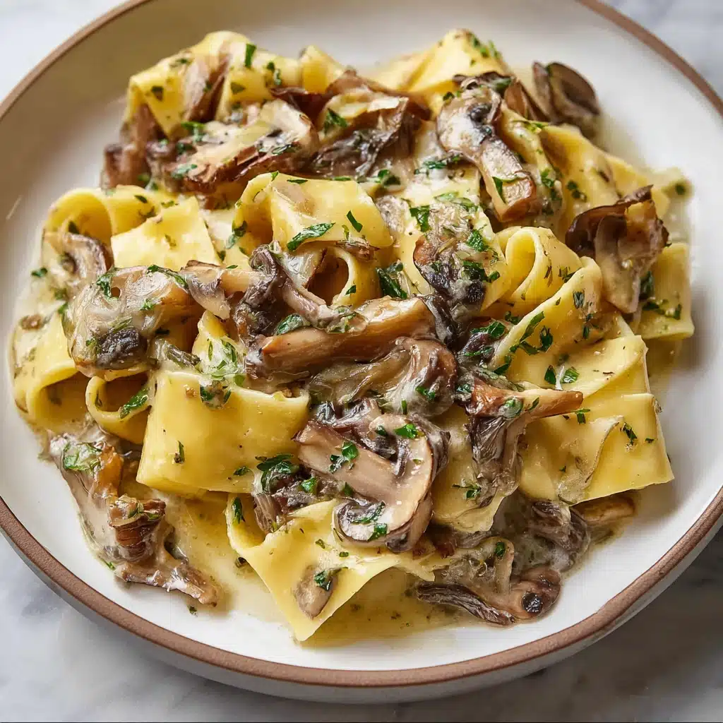 Hen of the Woods Pasta with Creamy Tarragon Sauce Recipe - Recipe Image