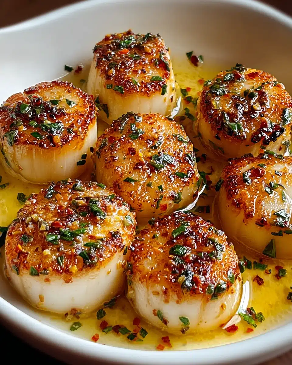 Irresistible Garlic Butter Baked Scallops Recipe