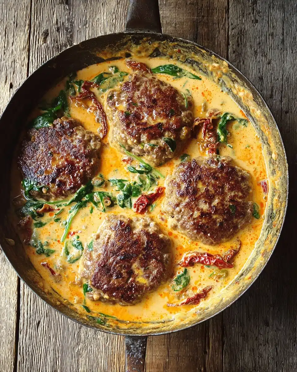 Tuscan Hamburger Steaks Recipe