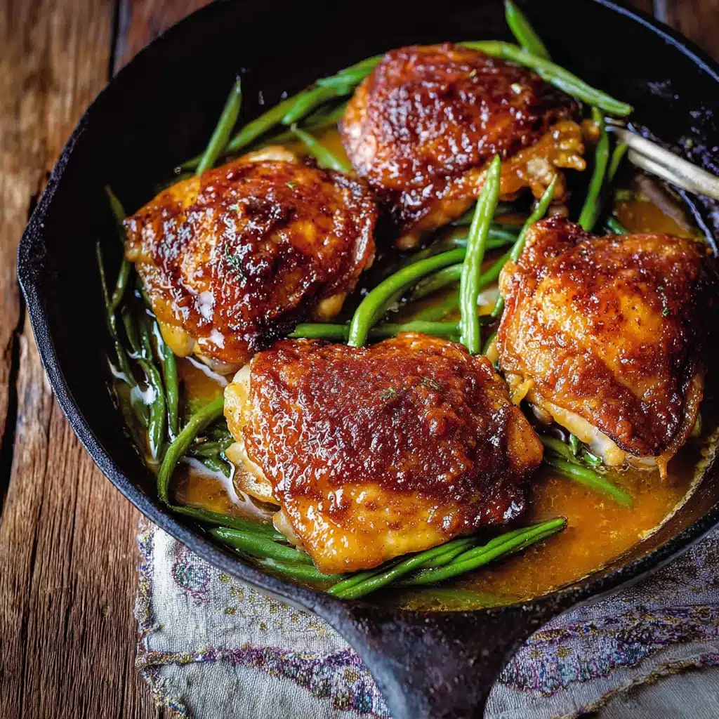 Lemon Garlic Butter Chicken and Green Beans Skillet Recipe - Recipe Image