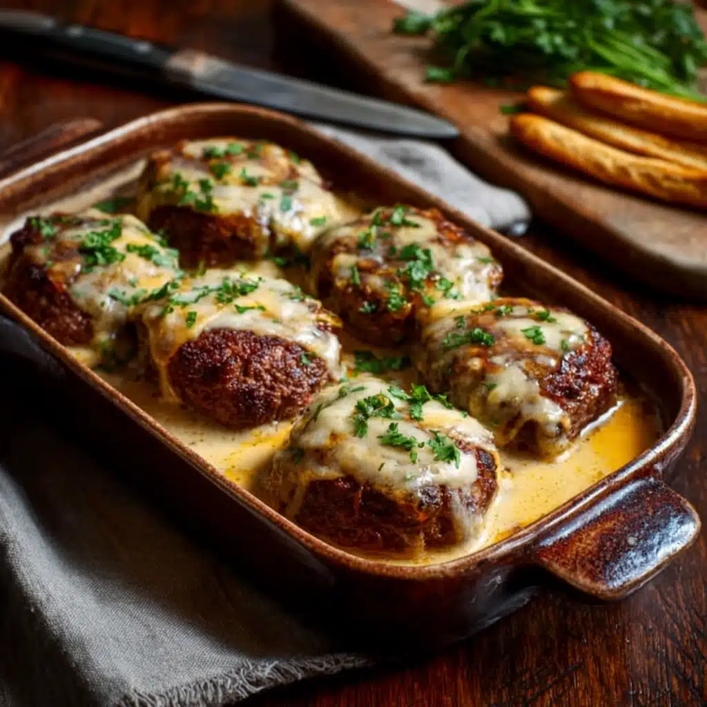 Amish Hamburger Steak Bake Recipe - Recipe Image