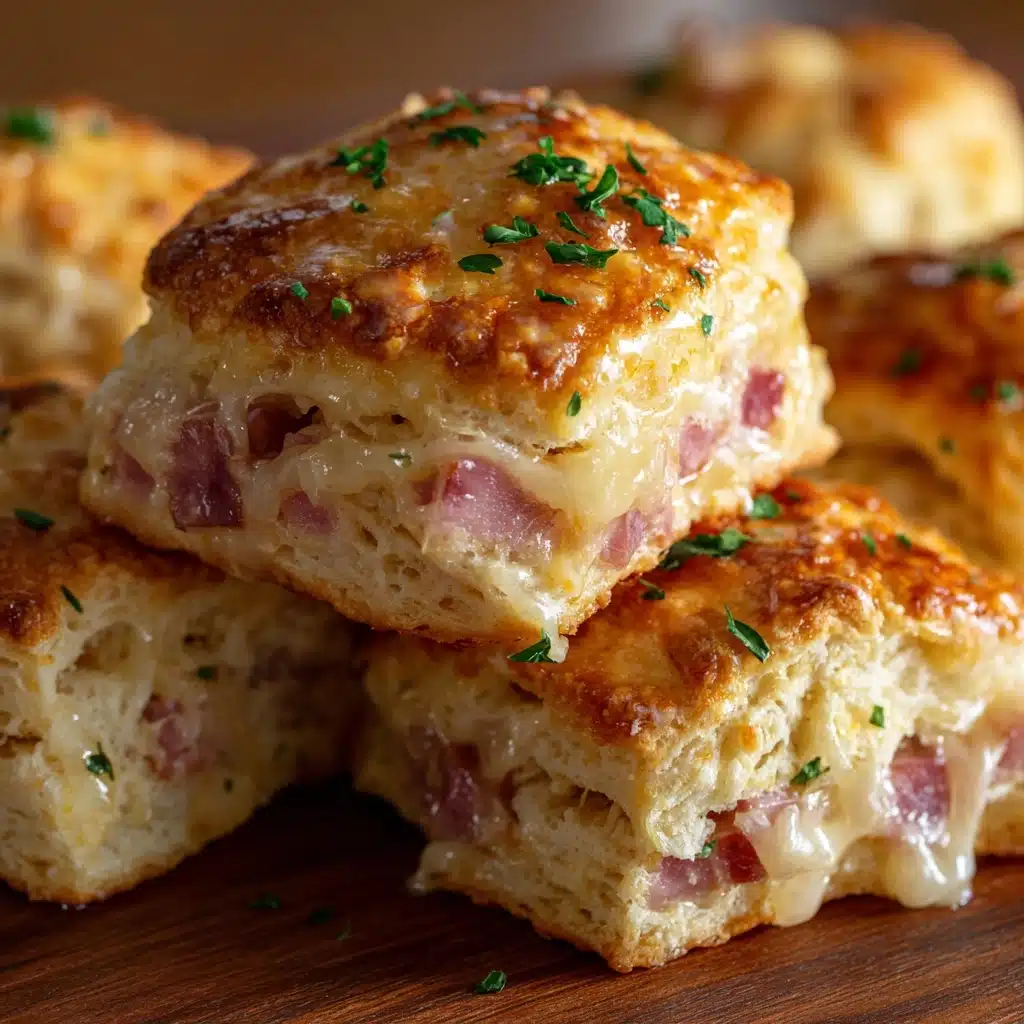 Ham & Cheese Butter Biscuits Recipe - Recipe Image
