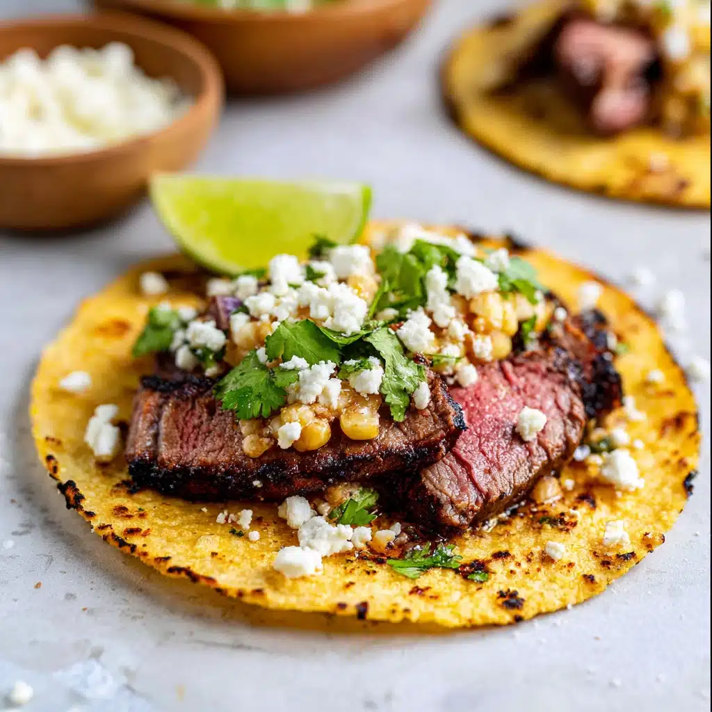 Grilled Skirt Steak and Elote Tacos Recipe - Recipe Image