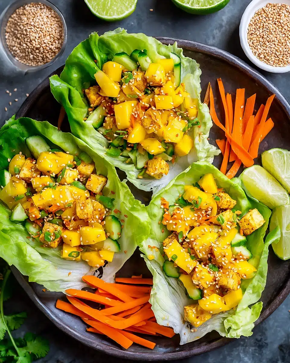 Mango Chicken Lettuce Wraps Recipe