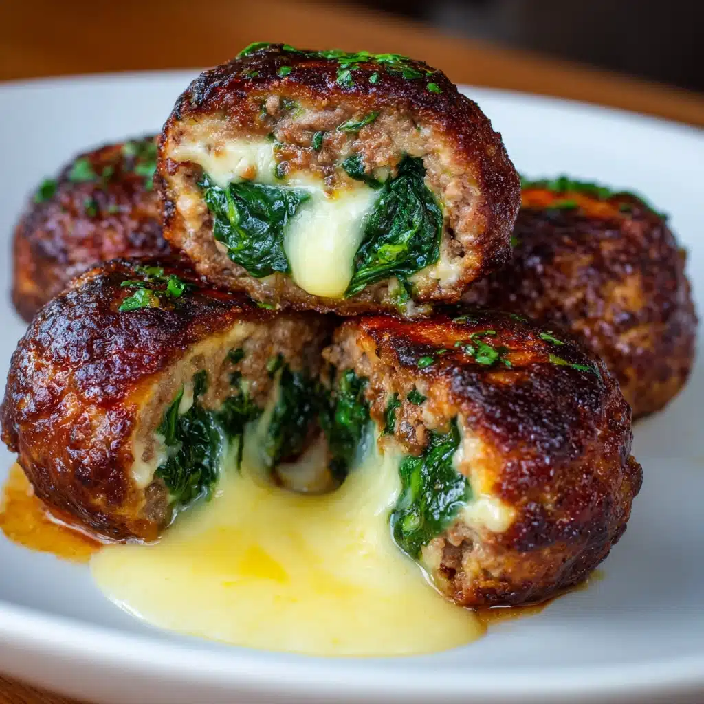 Spinach Garlic Mozzarella Meatballs Recipe - Recipe Image